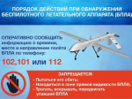 Порядок действий при обнаружении подозрительного предмета или беспилотного летательного аппарата .